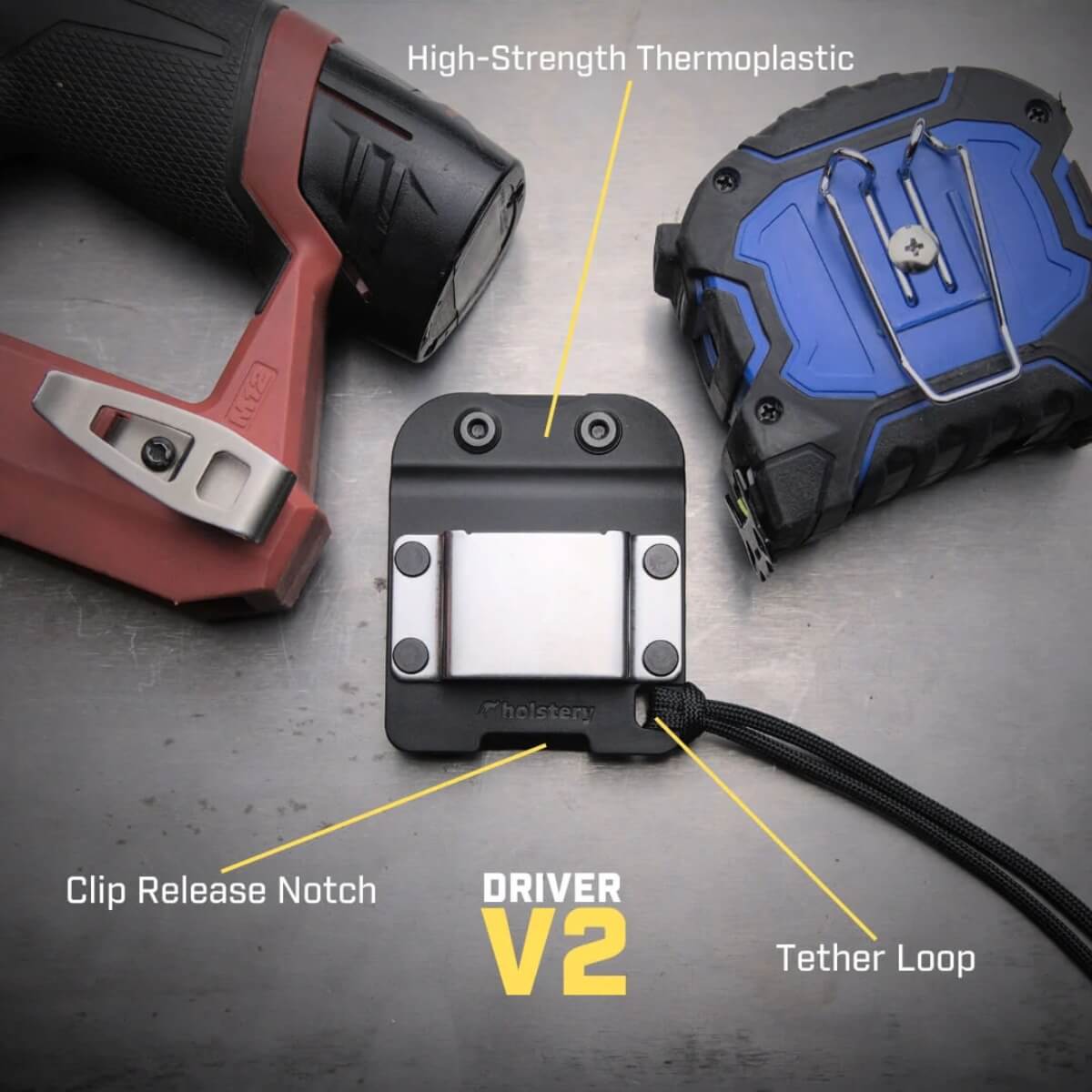 HOLSTERY HLSTR-DRIVER-V2 - DriverMaster Clip-On Drill Holster