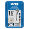 KREG SML-C125-250 - Pocket-Hole Screws - 1-1/4", Coarse, Washer Head, 250 Count