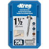 KREG SML-C150-250 - Pocket-Hole Screws - 1-1/2", Coarse Thread, Washer Head, 250 Count