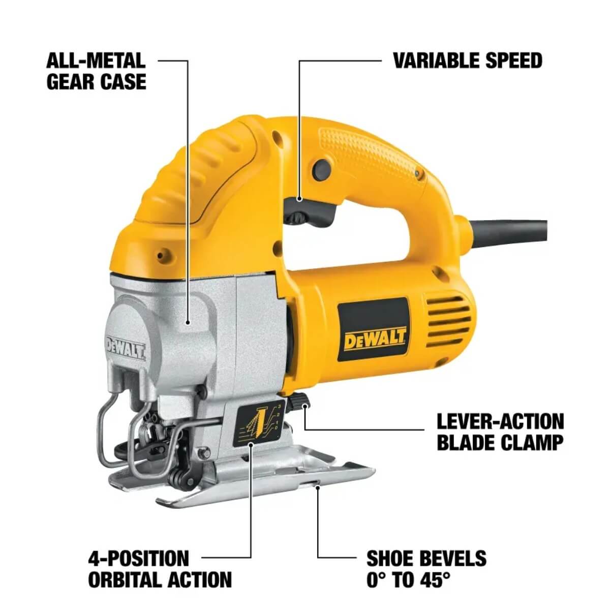 DEWALT DW317 - 5.5 Amp Variable Speed Orbital Jig Saw