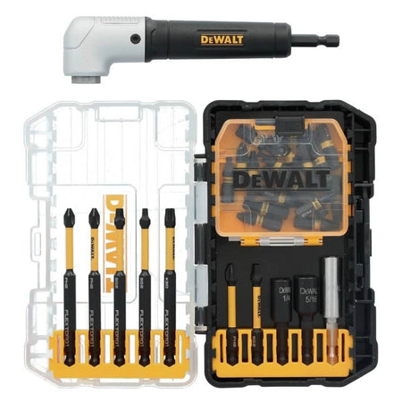 DEWALT DWAFT30RASETC - 30-Piece FLEXTORQ® Impact Ready Screwdriving Bit Set with Right Angle Attachment