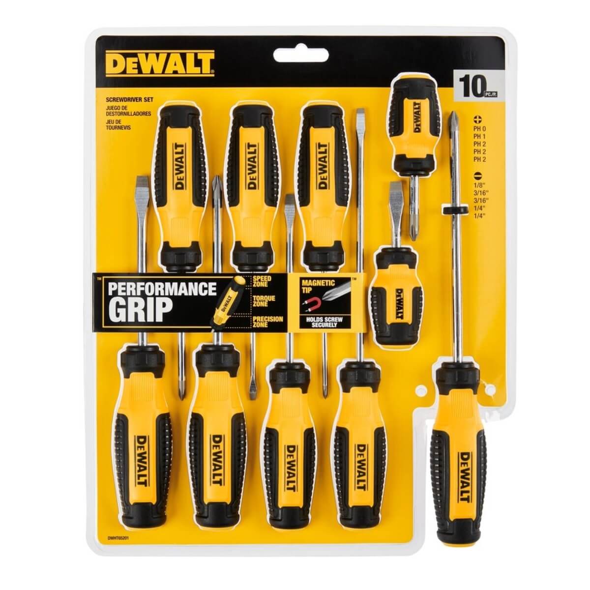 DEWALT DWHT65201 - 10-Piece Professional Screwdriver Set