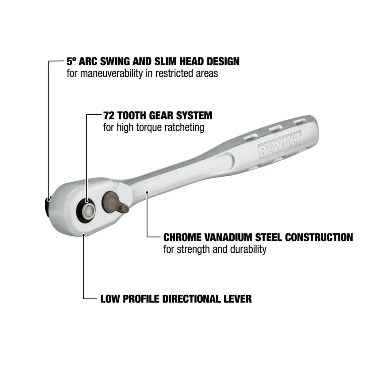 DEWALT DWMT81098 - 1/2 in. Drive Quick-Release Ratchet
