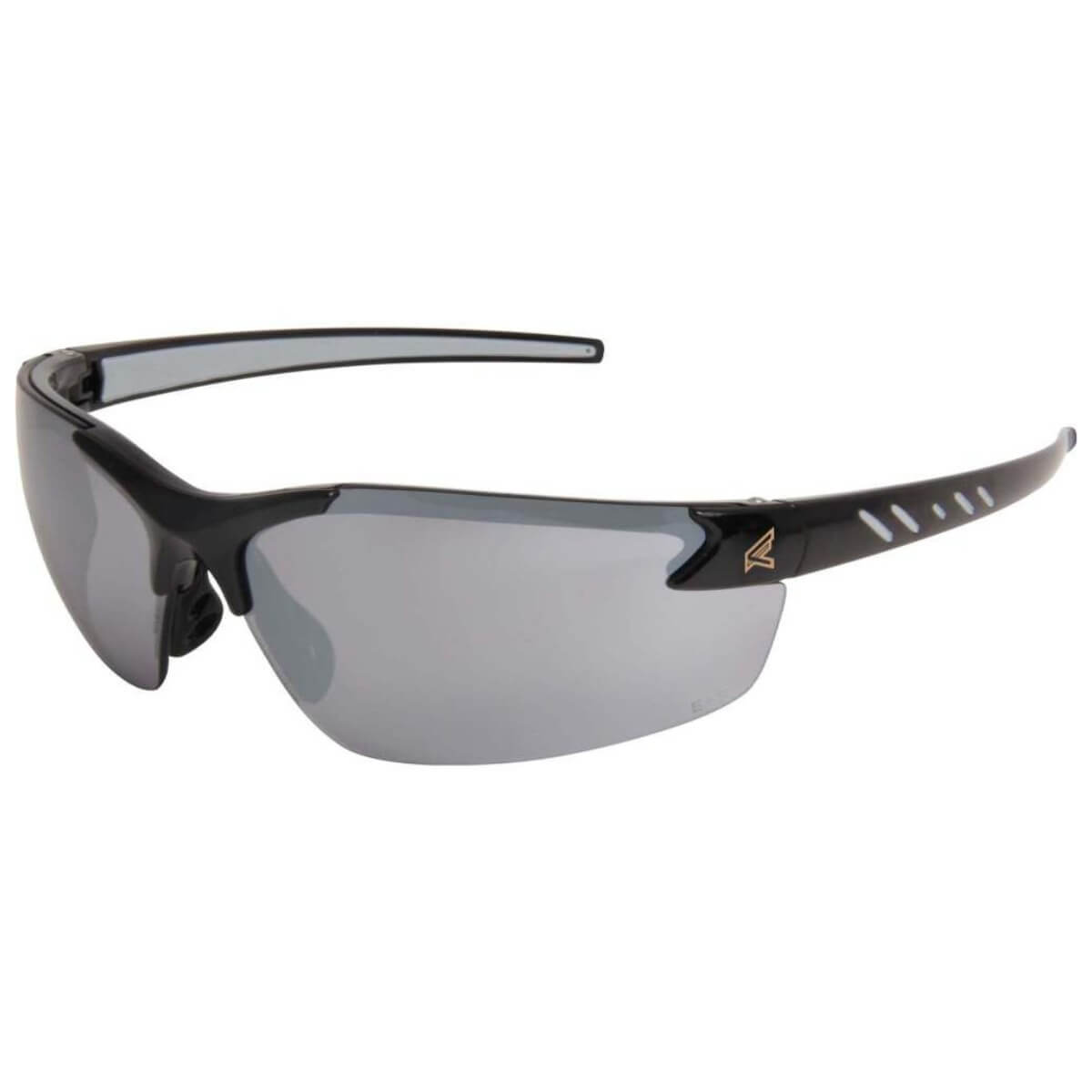 EDGE DZ117-G2 - Zorge G2 Safety Glasses - Black Frame with Silver Mirror Lens