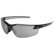 EDGE DZ117-G2 - Zorge G2 Safety Glasses - Black Frame with Silver Mirror Lens