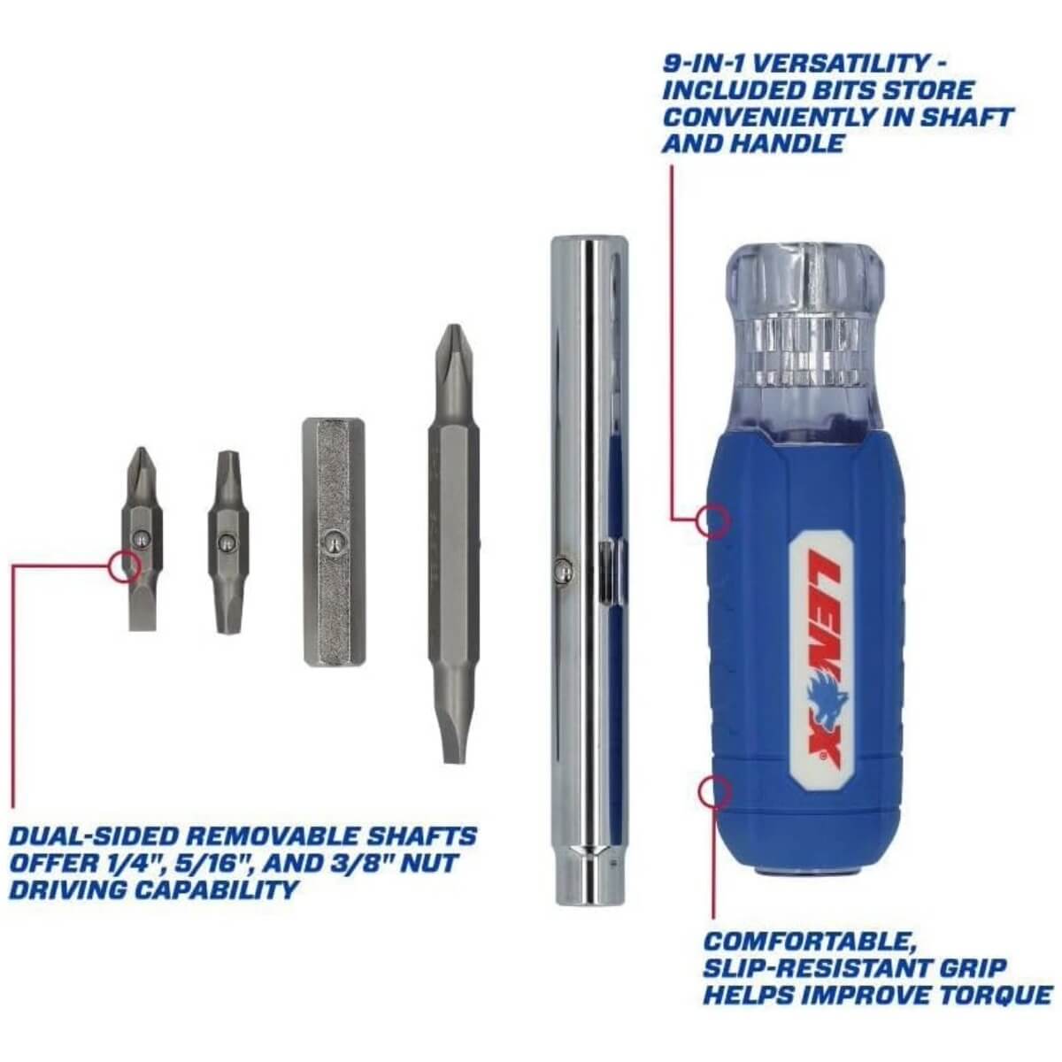 LENOX LXHT68000N - 9-in-1 Multi-Bit Screwdriver