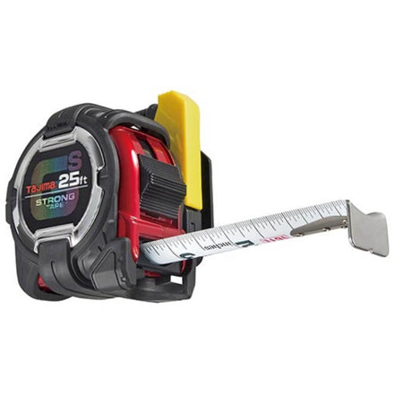 TAJIMA GSSF-25BW - GS Lock 25ft x 1.1-in Measuring Tape with Safety Belt Holder