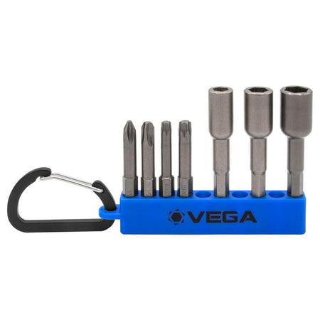 VEGA TPCNCS7 - 7-Piece Concrete Screw Carabiner Driver Bit Set