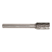 DRILLCO - 1/4" x 5/8" Cylindrical Solid Carbide Burr - Double Cut