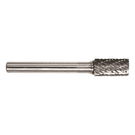 DRILLCO - 1/4" x 5/8" Cylindrical Solid Carbide Burr - Double Cut