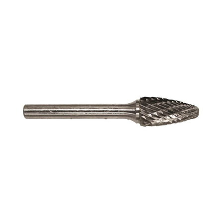 DRILLCO - 3/8" x 3/4" Round Tree Double Cut Carbide Burr