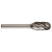 DRILLCO WAL-7CAL124 - SC-3NF Cylindrical Ball Nose Solid Carbide Burr - Aluminum Cut