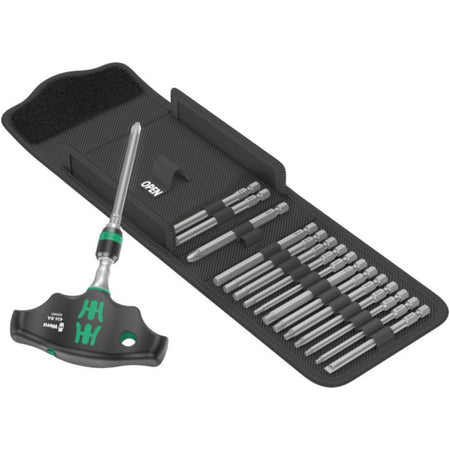 WERA WER-057473 - Kraftform Kompakt 400 RA Imperial Set 1, 17-Piece Ratcheting T-Handle Set
