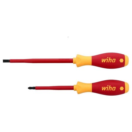 WIHA WIH-33580 - Insulated SoftFinish Slotted and Phillips Screwdriver Set, 2-Piece