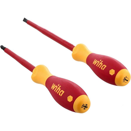 WIHA WIH-33580 - Insulated SoftFinish Slotted and Phillips Screwdriver Set, 2-Piece
