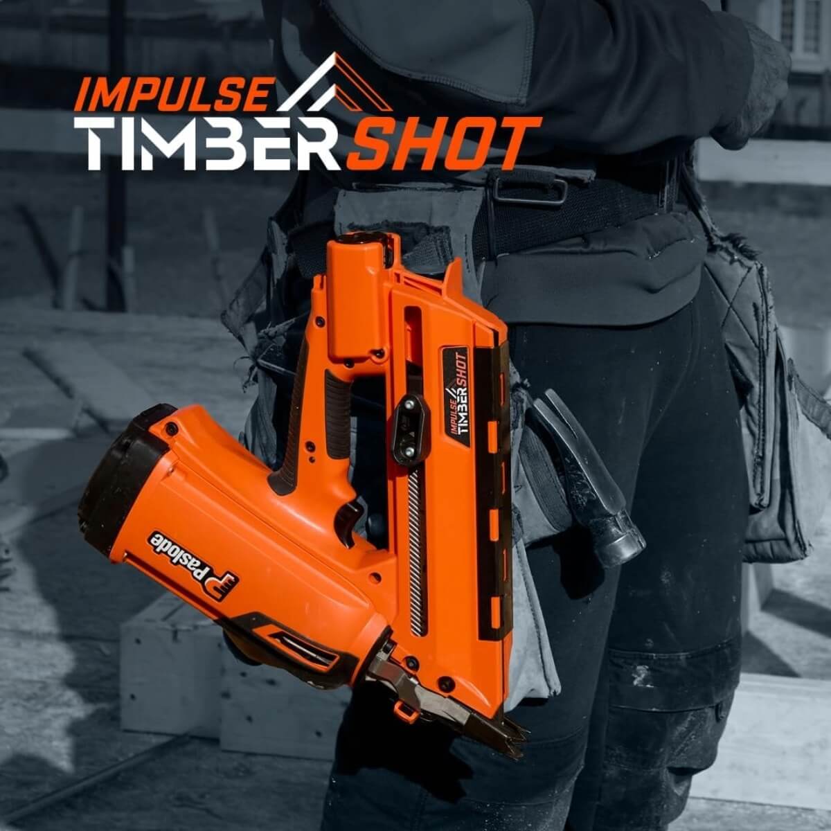 PASLODE 906950IP - TimberShot Cordless Impulse 30-Degree Framing Nailer Kit