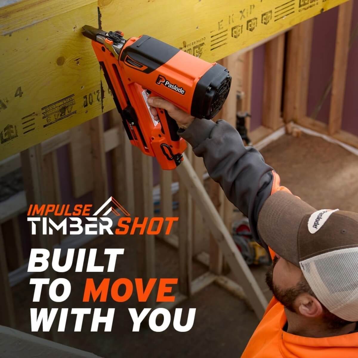 PASLODE 906950IP - TimberShot Cordless Impulse 30-Degree Framing Nailer Kit
