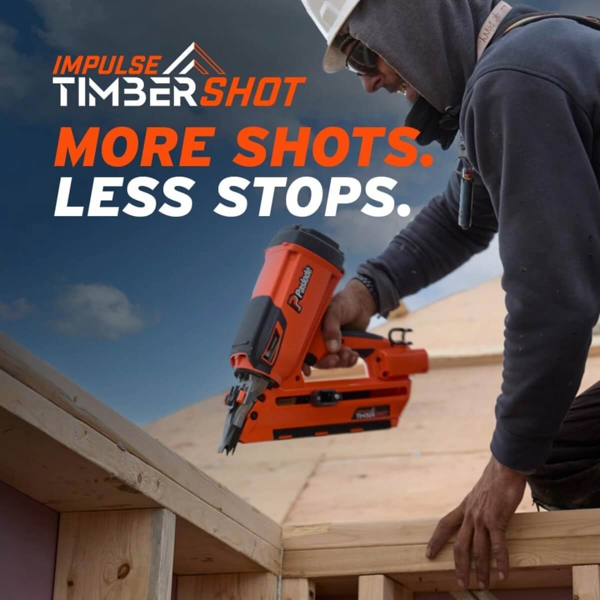 PASLODE 906950IP - TimberShot Cordless Impulse 30-Degree Framing Nailer Kit