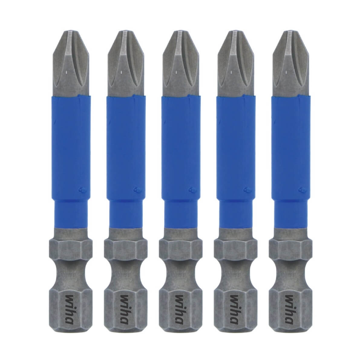 WIHA 70269 - TerminatorBlue Phillips #2 Impact Bits - 2 Inch (5 Pack)