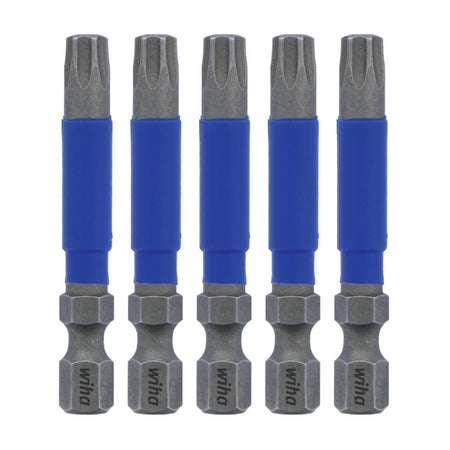 WIHA 70279 - TerminatorBlue T30 Torx Impact Bits 5-Pack (2-Inch)
