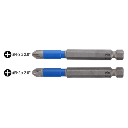 WIHA 70302 - TerminatorBlue Impact Bit Phillips #2 x 3.5-Inch (2-Pack)