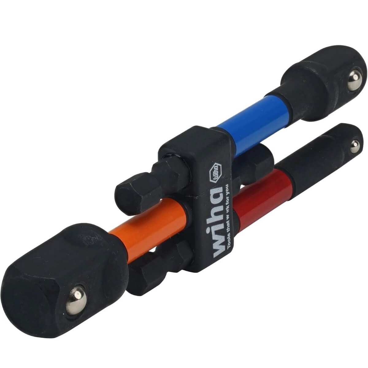 WIHA 70488 - 3-Piece Color Coded Socket Adapter Set (1/4", 3/8", 1/2" Drive)