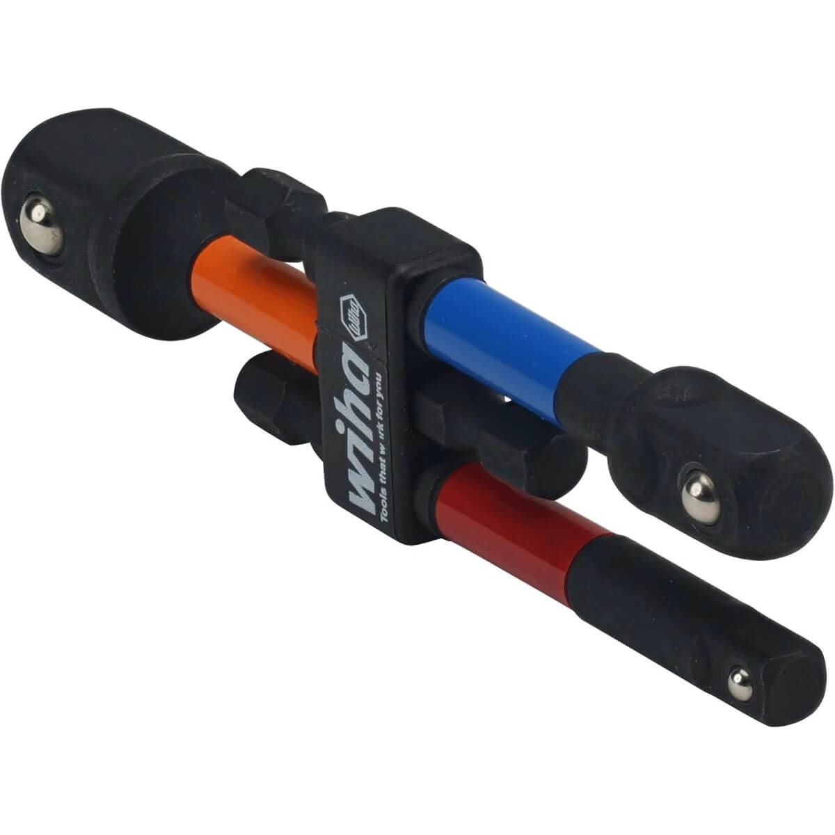 WIHA 70488 - 3-Piece Color Coded Socket Adapter Set (1/4", 3/8", 1/2" Drive)