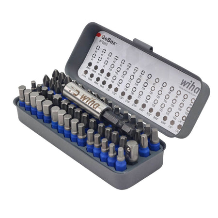 WIHA 76868 - 61-Piece GoBox TerminatorBlue Impact Bit Set