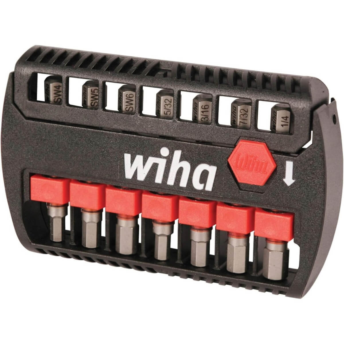 WIHA 76894 - 7-Piece BitBuddy MaxxTor Impact Hex Bit Set - Inch and Metric