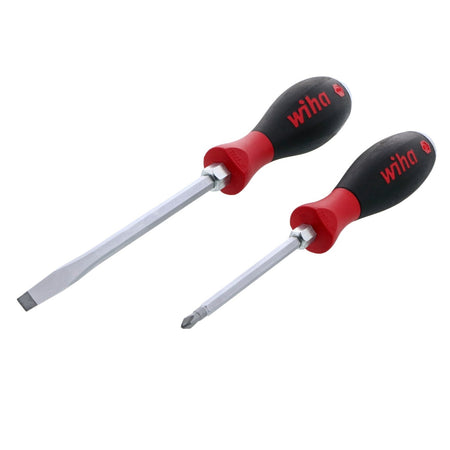 WIHA 53082 - SoftFinish X-Heavy Duty Slotted and Phillips Screwdriver Set, 2-Piece