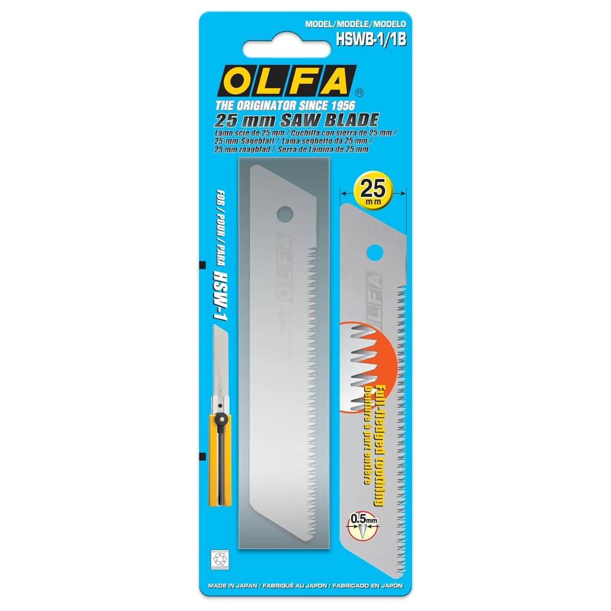 OLFA HSWB-1/1B - 25mm Extra Heavy-Duty Serrated Pull Saw Blade
