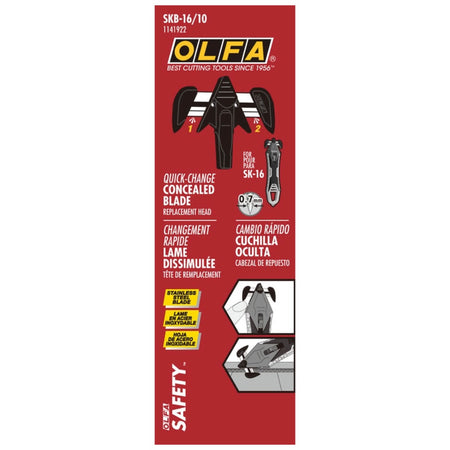 OLFA SKB-16/10 - Quick-Change Concealed Replacement Blades (10-Pack)