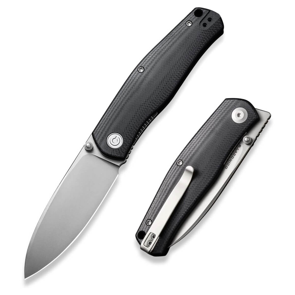 CIVIVI C22007-1 - Sokoke Ray Laconico Front Flipper Knife, Black G10