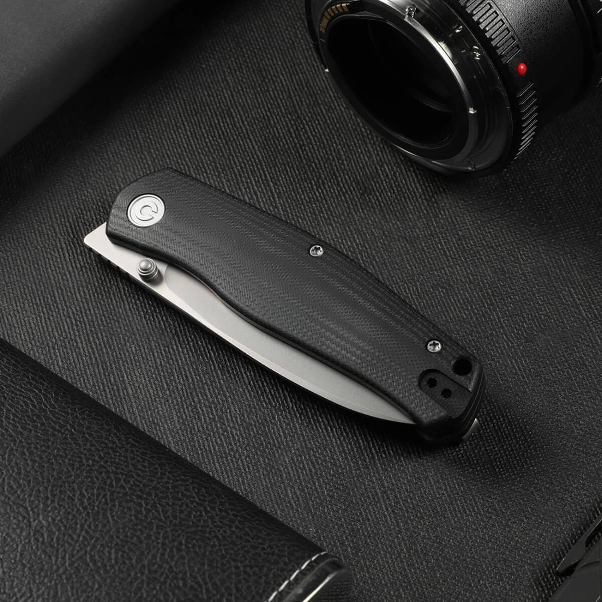 CIVIVI C22007-1 - Sokoke Ray Laconico Front Flipper Knife, Black G10