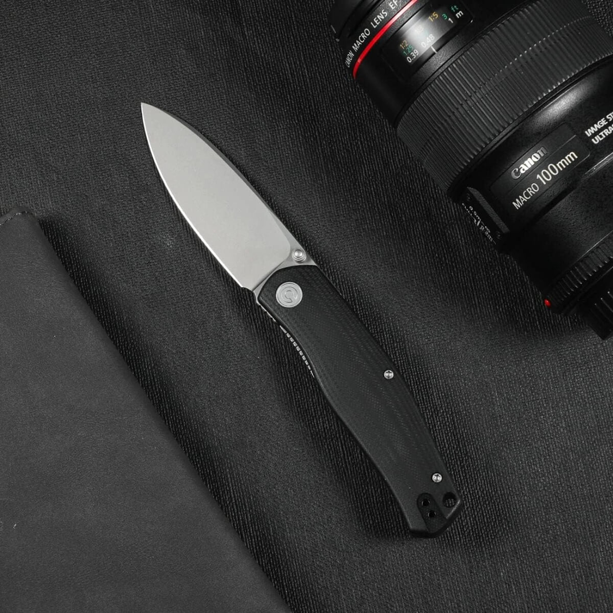CIVIVI C22007-1 - Sokoke Ray Laconico Front Flipper Knife, Black G10