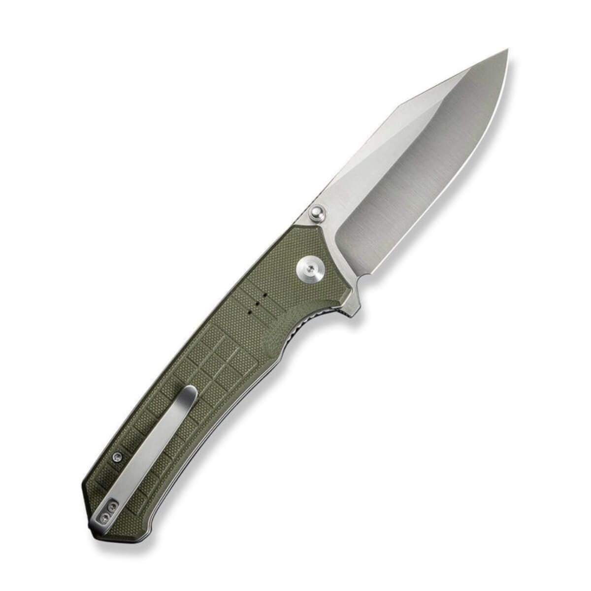 CIVIVI C23055-2 - Tacticorix Flipper Knife, 3.7" Satin Nitro-V Blade, OD Green G10 Handle