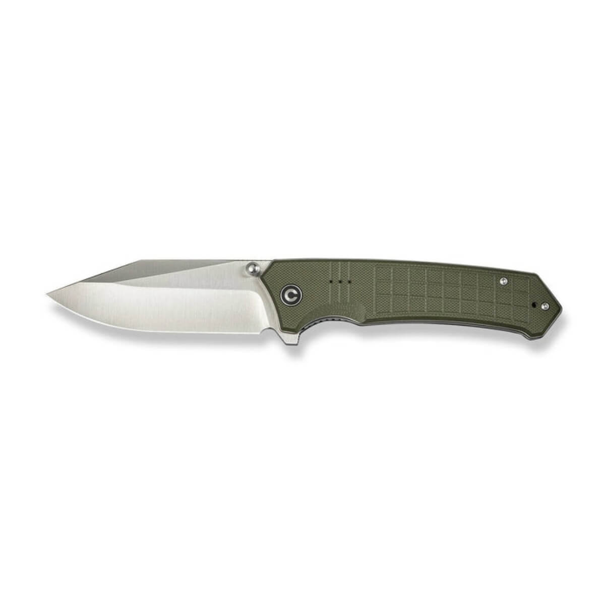 CIVIVI C23055-2 - Tacticorix Flipper Knife, 3.7" Satin Nitro-V Blade, OD Green G10 Handle