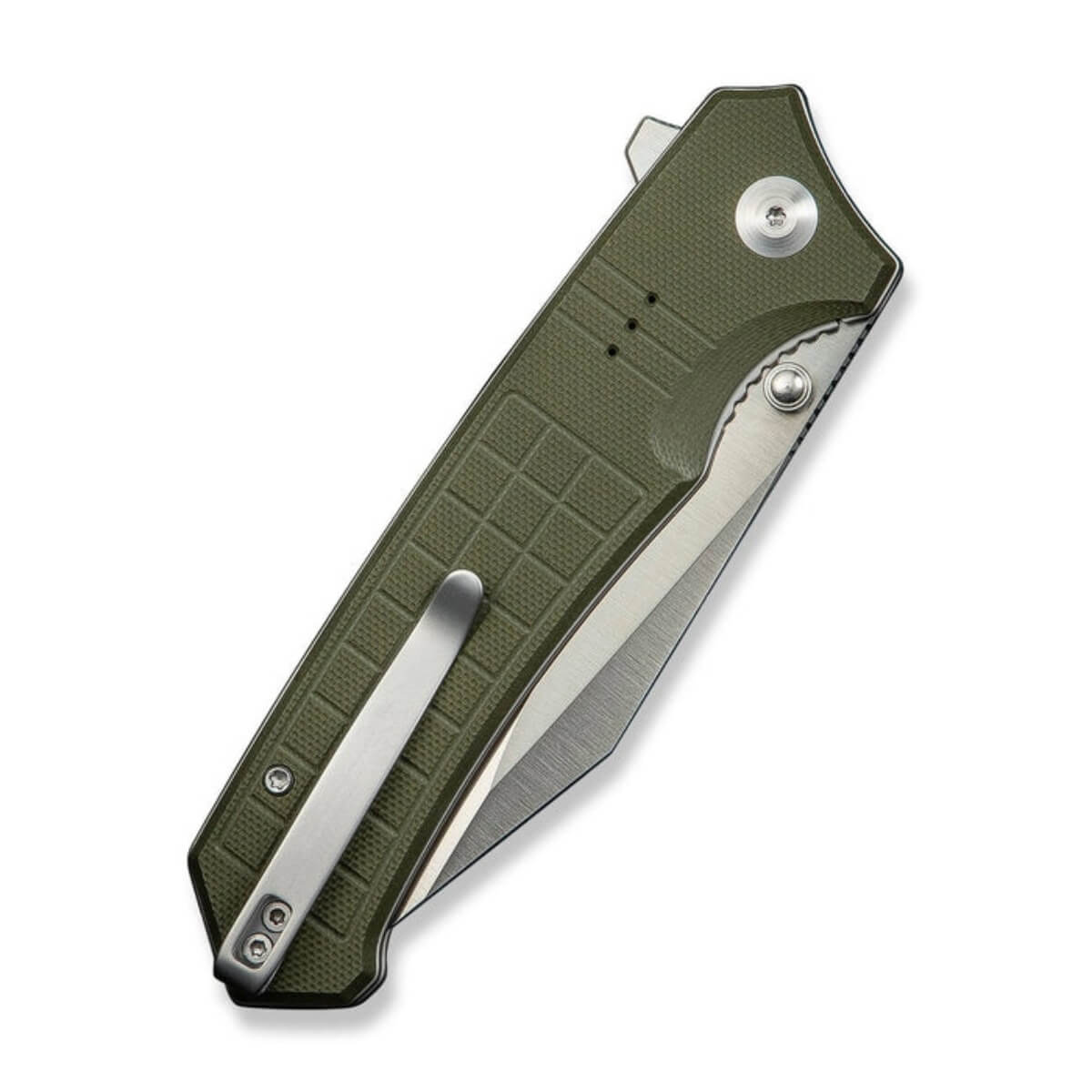 CIVIVI C23055-2 - Tacticorix Flipper Knife, 3.7" Satin Nitro-V Blade, OD Green G10 Handle