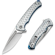 CIVIVI C24040-2 - Voidflare Flipper Knife - Satin 14C28N, Greyish White Resin