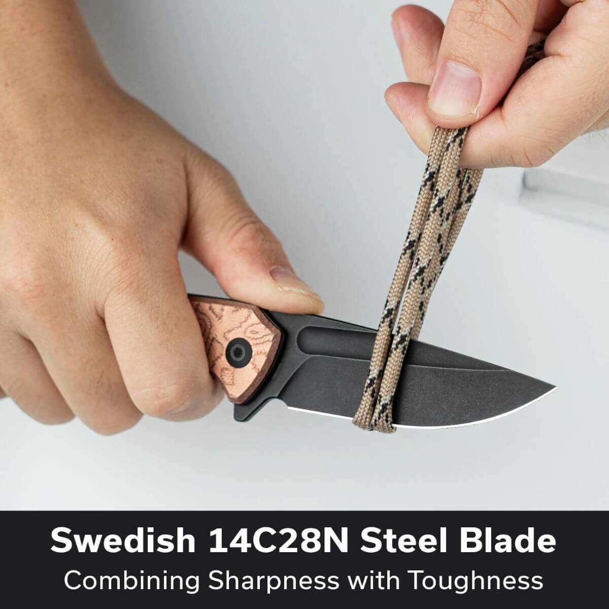 CIVIVI CIV-C24040-3 - Voidflare Flipper Folding Knife, Black Stonewashed 14C28N, Copper Foil G10 Handle