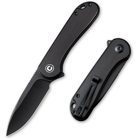 CIVIVI CIV-C907W - Elementum Flipper Folding Knife - Black Ebony Wood Handle
