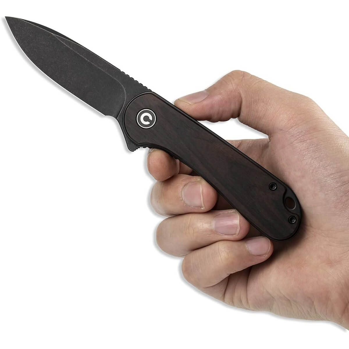 CIVIVI CIV-C907W - Elementum Flipper Folding Knife - Black Ebony Wood Handle