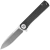 DREAMTECH DT-D3896MB - Flipper Folding Pocket Knife - Black Micarta Handle