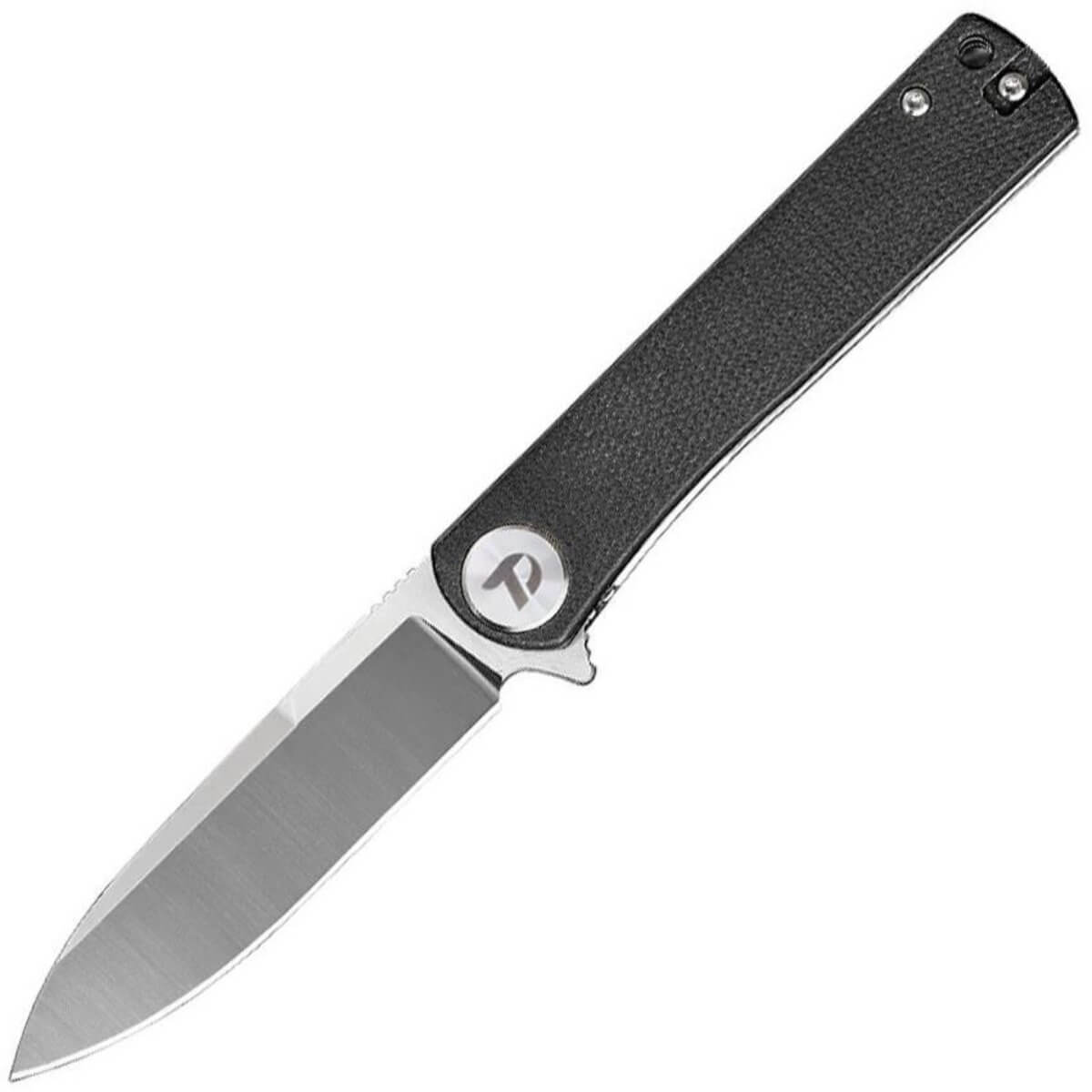 DREAMTECH DT-D3896MB - Flipper Folding Pocket Knife - Black Micarta Handle
