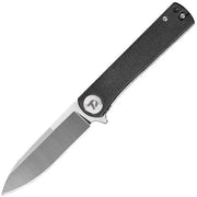 DREAMTECH DT-D3896MB - Flipper Folding Pocket Knife - Black Micarta Handle