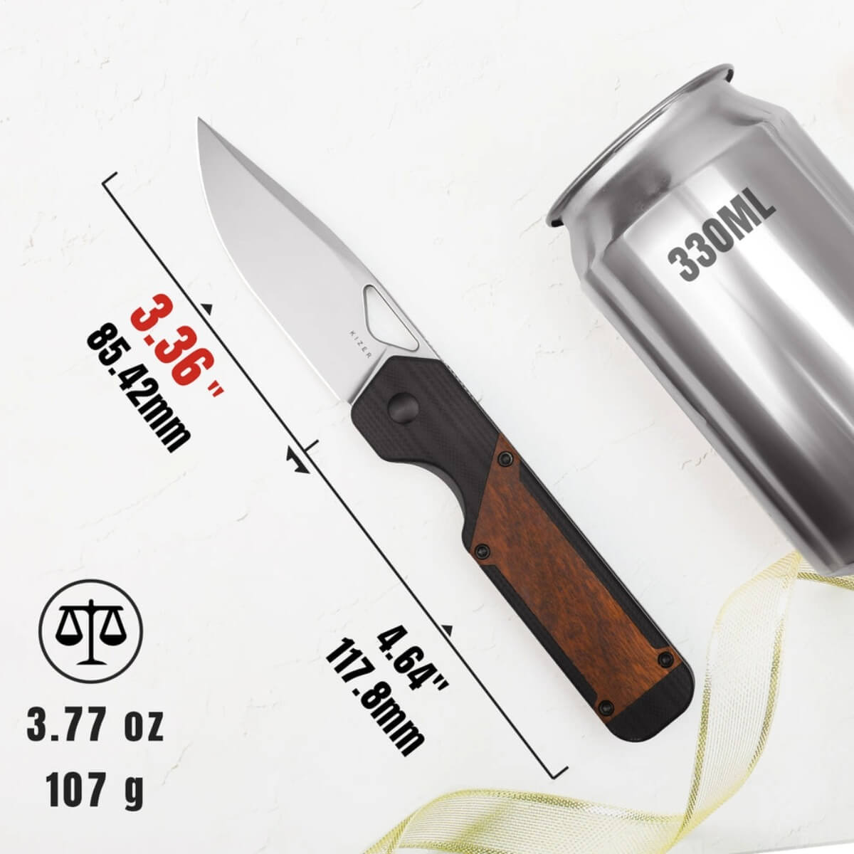 KIZER KIZ-V3634C2 - Militaw Framelock Folding Knife