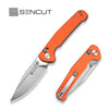 SENCUT SEN-S25046-1 Glenspar Crossbar Lock Folding Knife - Orange G10 Handle