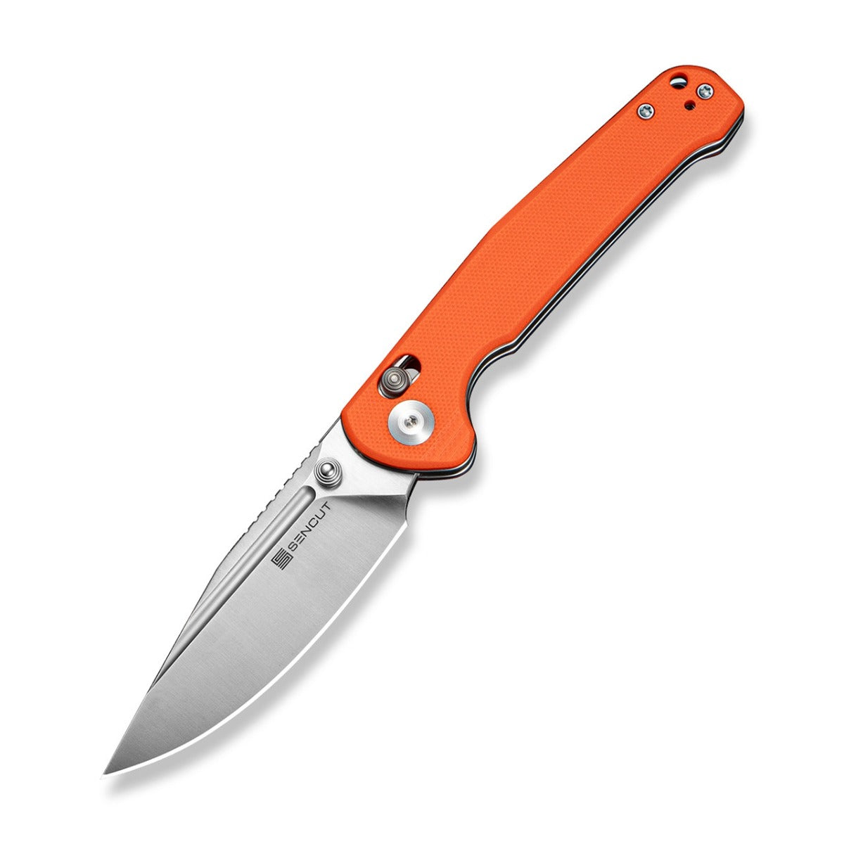SENCUT SEN-S25046-1 Glenspar Crossbar Lock Folding Knife - Orange G10 Handle