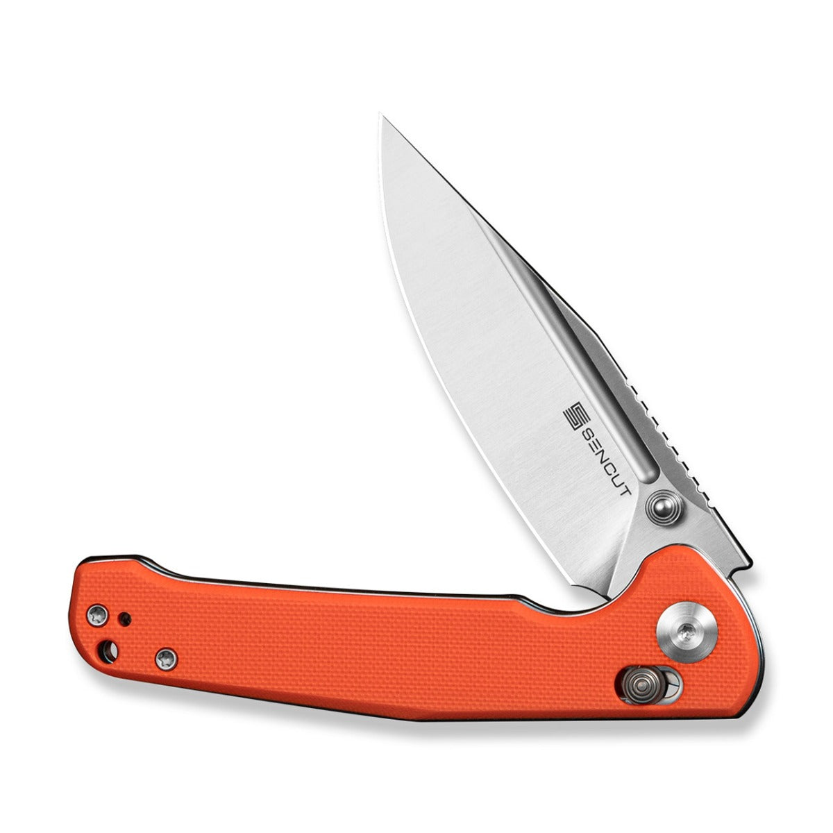 SENCUT SEN-S25046-1 Glenspar Crossbar Lock Folding Knife - Orange G10 Handle