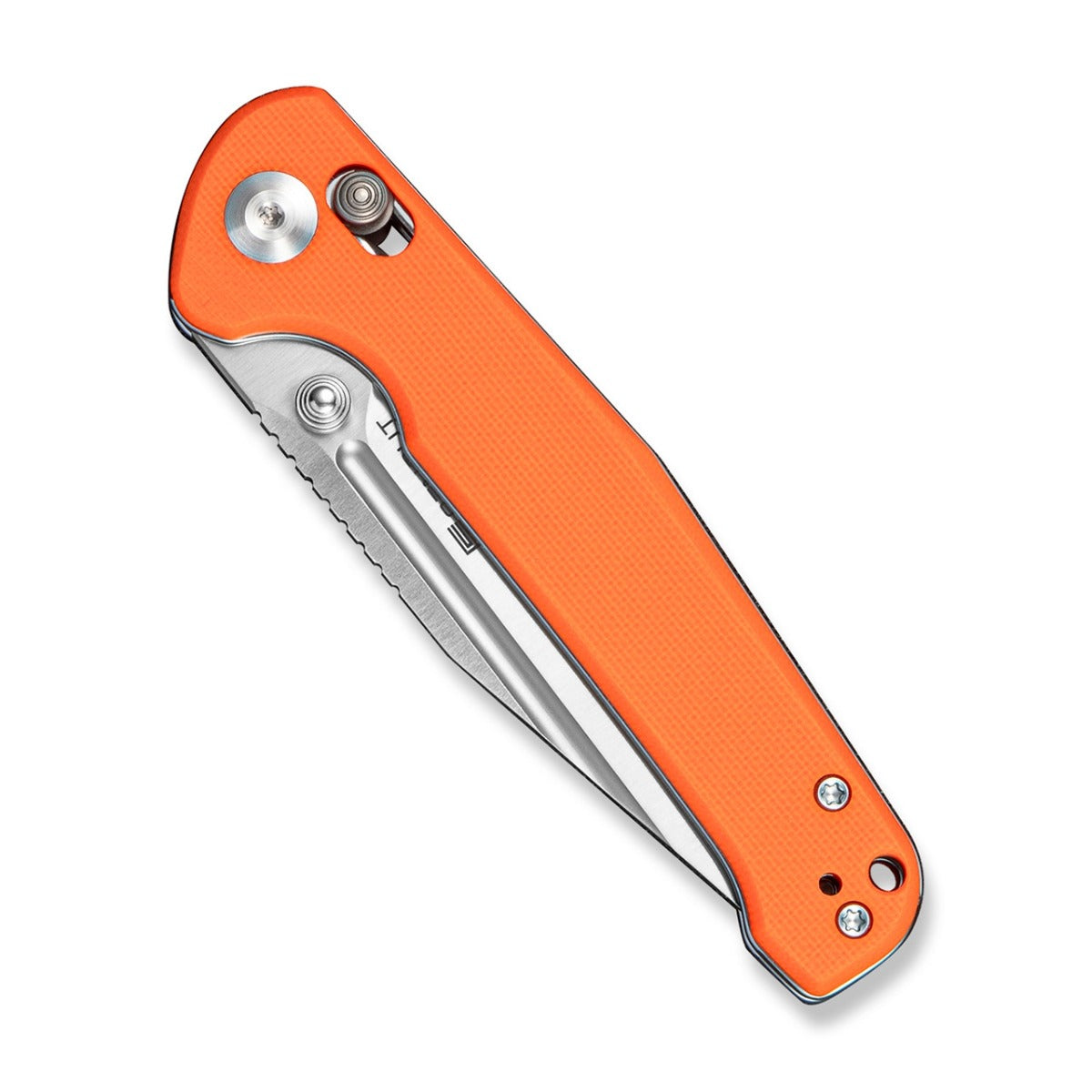 SENCUT SEN-S25046-1 Glenspar Crossbar Lock Folding Knife - Orange G10 Handle